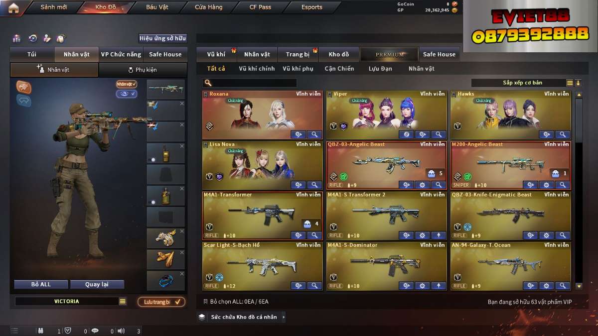 shop acc cf uy tin gia re